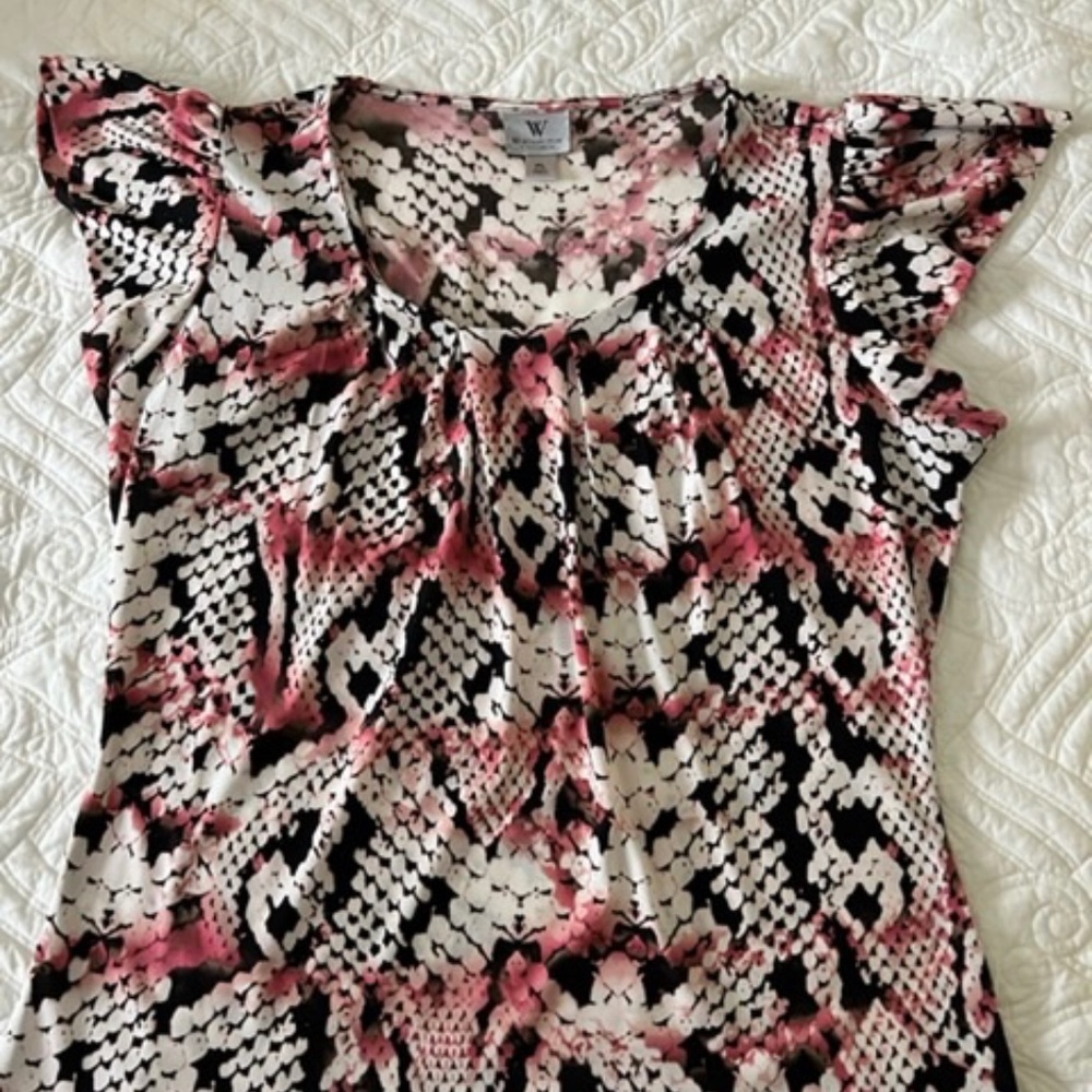Worthington Pink Multi Cap Sleeve Size PL